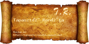 Tapasztó Renáta névjegykártya
