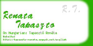 renata tapaszto business card